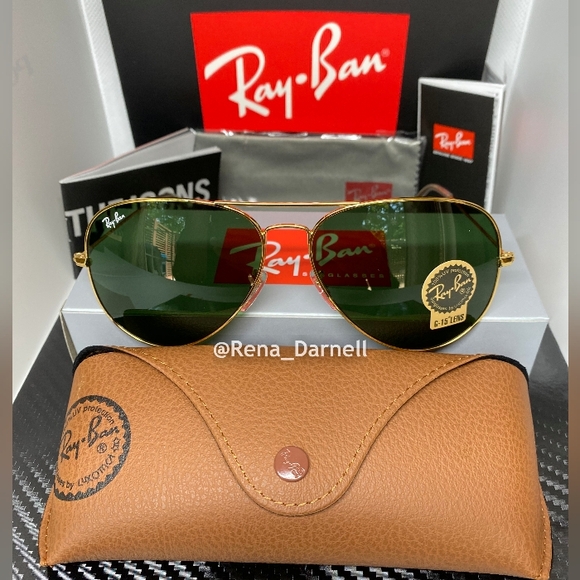 Ray-Ban Aviator RB3025 Green Lens New - Picture 2 of 16